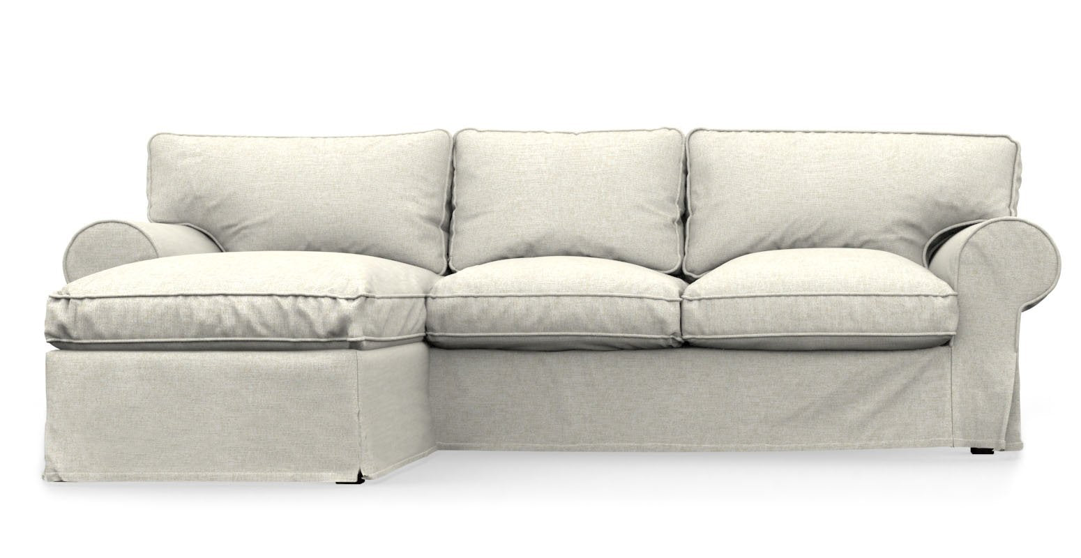 Ikea Ektorp Sofa mit Recamiere incl. outlets 2 Bezügen